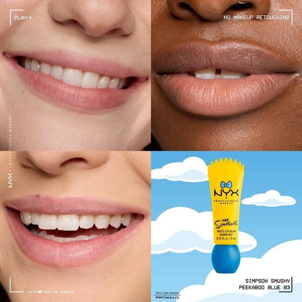 NYX Professional Makeup Simpsons Collab Smushy Matte Lip Balm - Peekaboo Blue #3