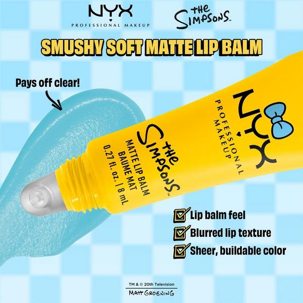 NYX Professional Makeup Simpsons Collab Smushy Matte Lip Balm - Peekaboo Blue #7