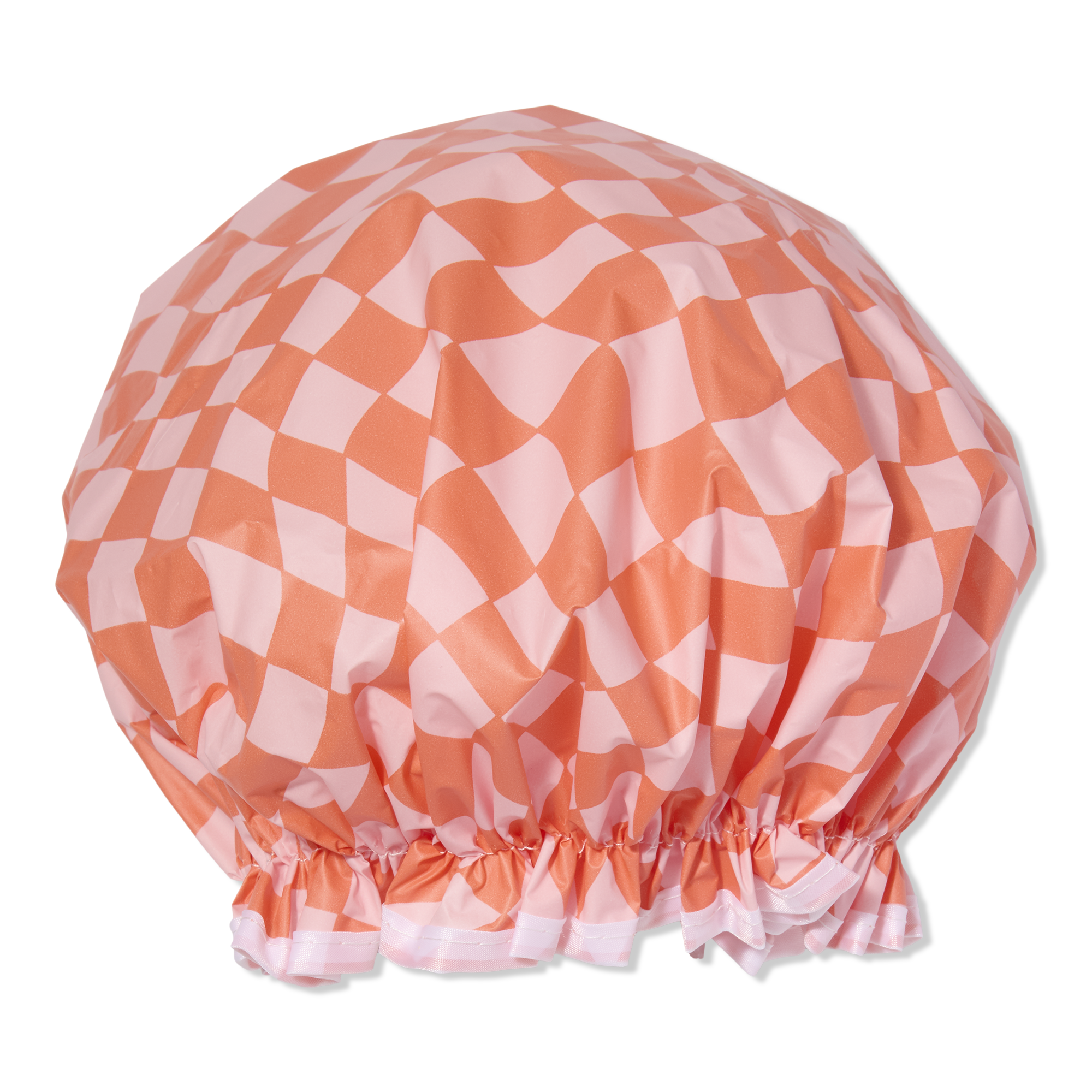 ULTA Beauty Collection Shower Cap Peachy Checkerboard #1