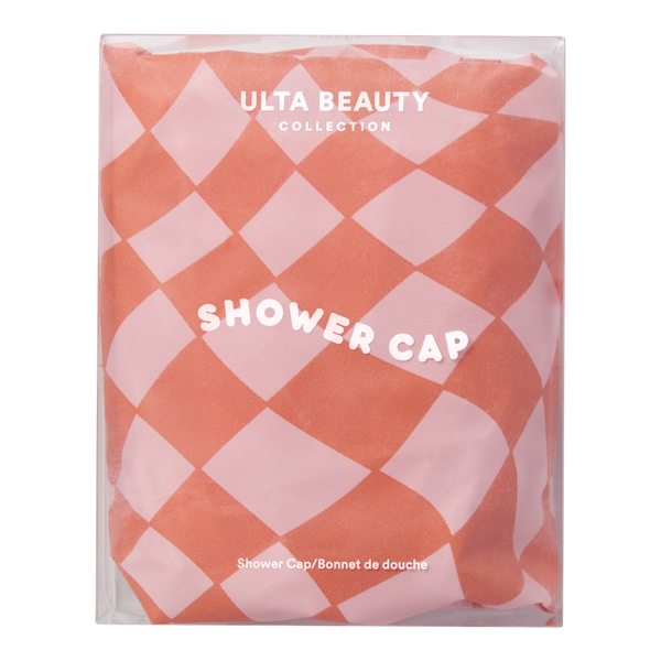 ULTA Beauty Collection Shower Cap Peachy Checkerboard #2