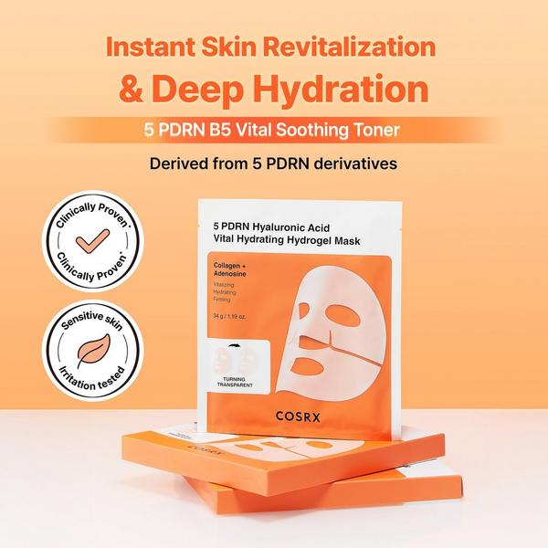 COSRX 5 PDRN Hyaluronic Acid Vital Hydrating Hydrogel Mask #2