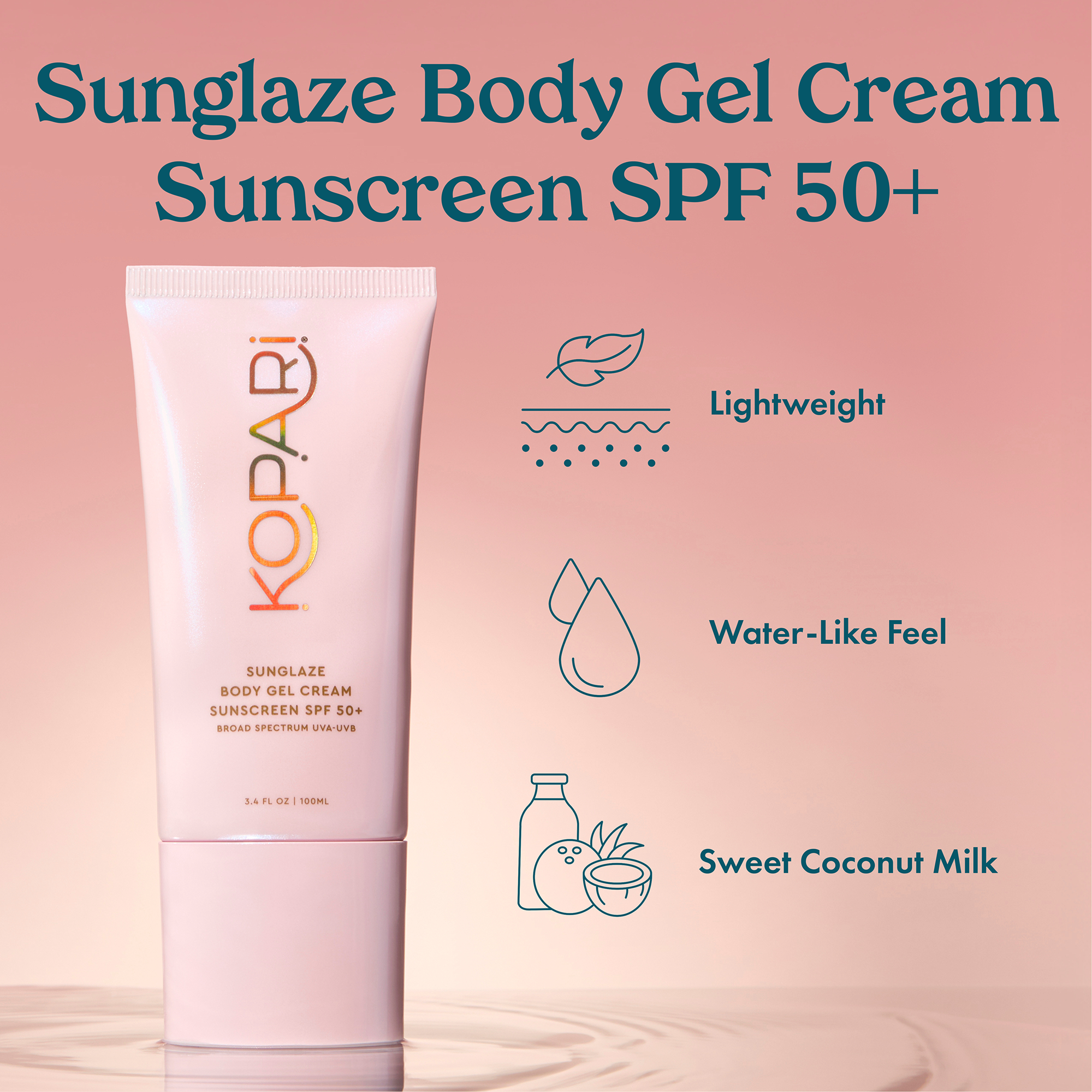 Солнцезащитный гель-крем для тела Kopari Beauty Sunglaze SPF 50+ — фото 8