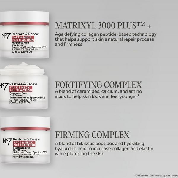 No7 Restore & Renew Multi Action Fragrance Free Day Cream SPF25 #4