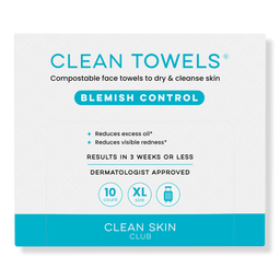 Clean Skin Club Clean Towels Blemish Control Disposable Face Towels - 10 ct
