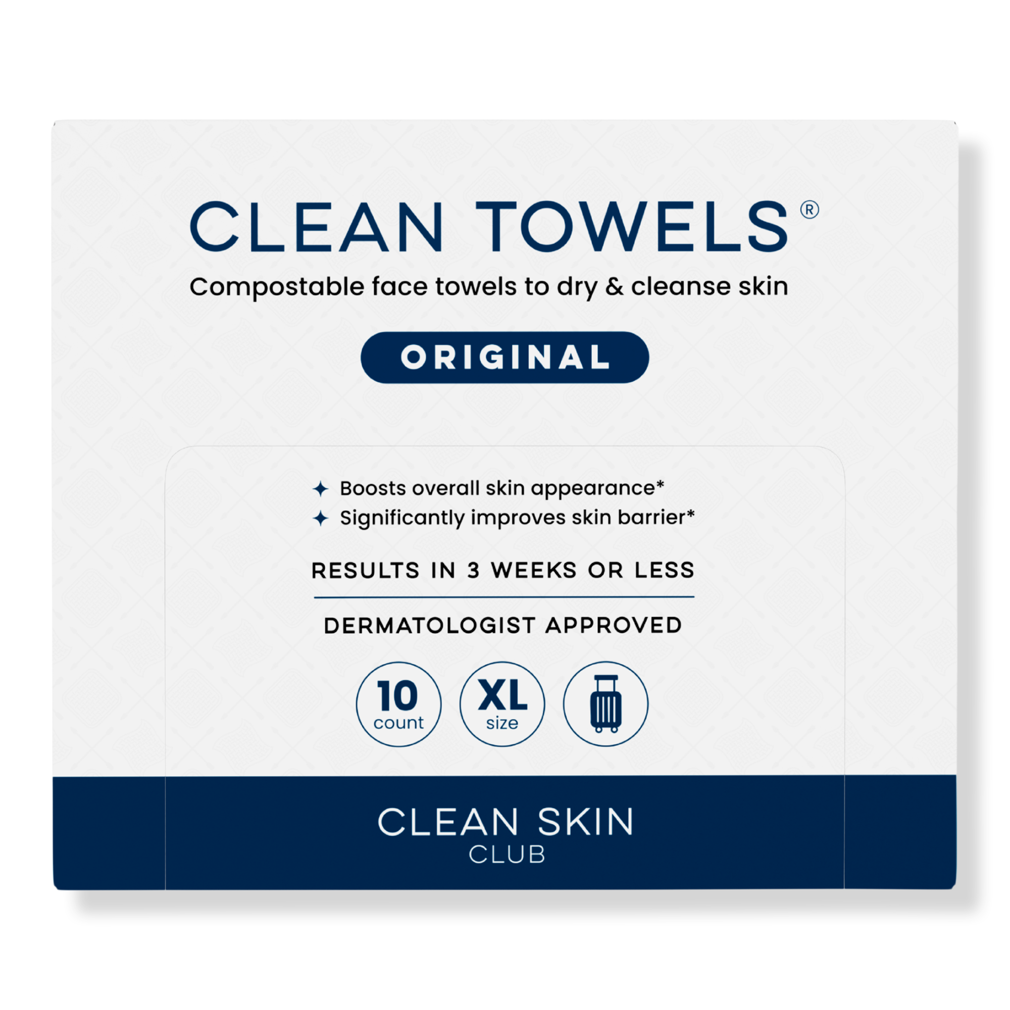 Clean Skin Club Clean Towels Original Disposable Face Towels INTERNATIONAL SHIPPING