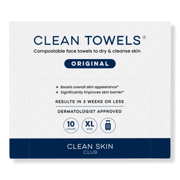 Clean Skin Club Clean Towels Original Disposable Face Towels - 10 ct
