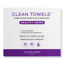 Clean Skin Club Clean Towels Healthy Aging Disposable Face Towels - 10 ct