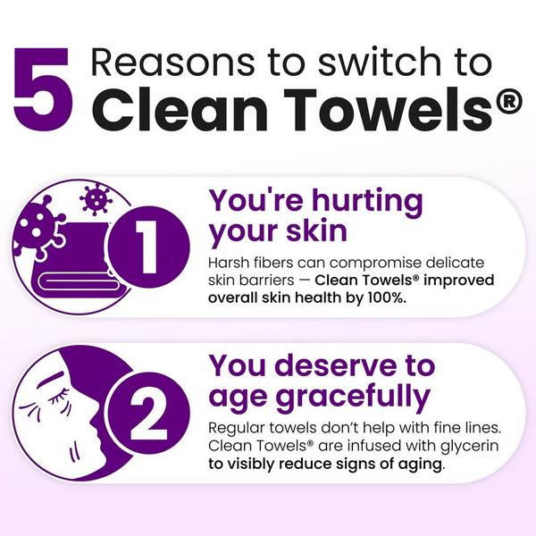 Clean Skin Club Clean Towels Healthy Aging Disposable Face Towels #4