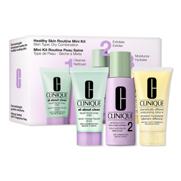 Clinique Healthy Skin Routine: Mini 3-Step Skincare Set For Dry Combination Skin #1