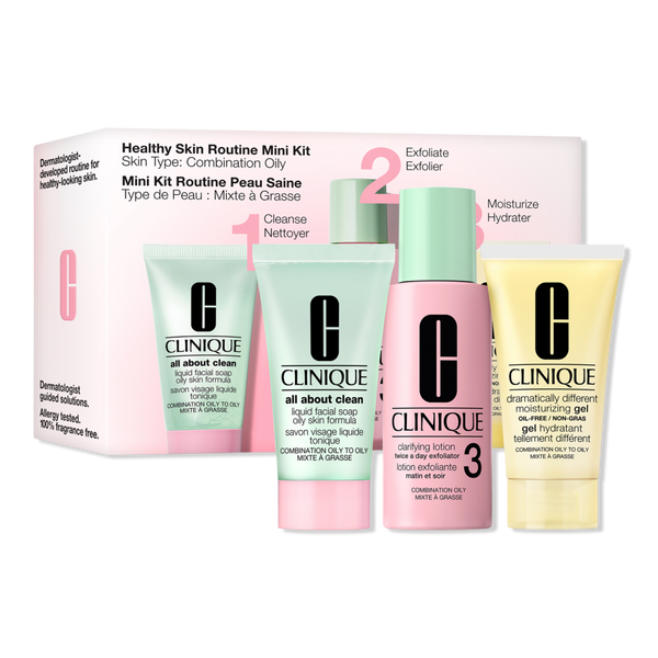 Clinique Healthy Skin Routine: Mini 3-Step Skincare Set For Combination Oily Skin #1