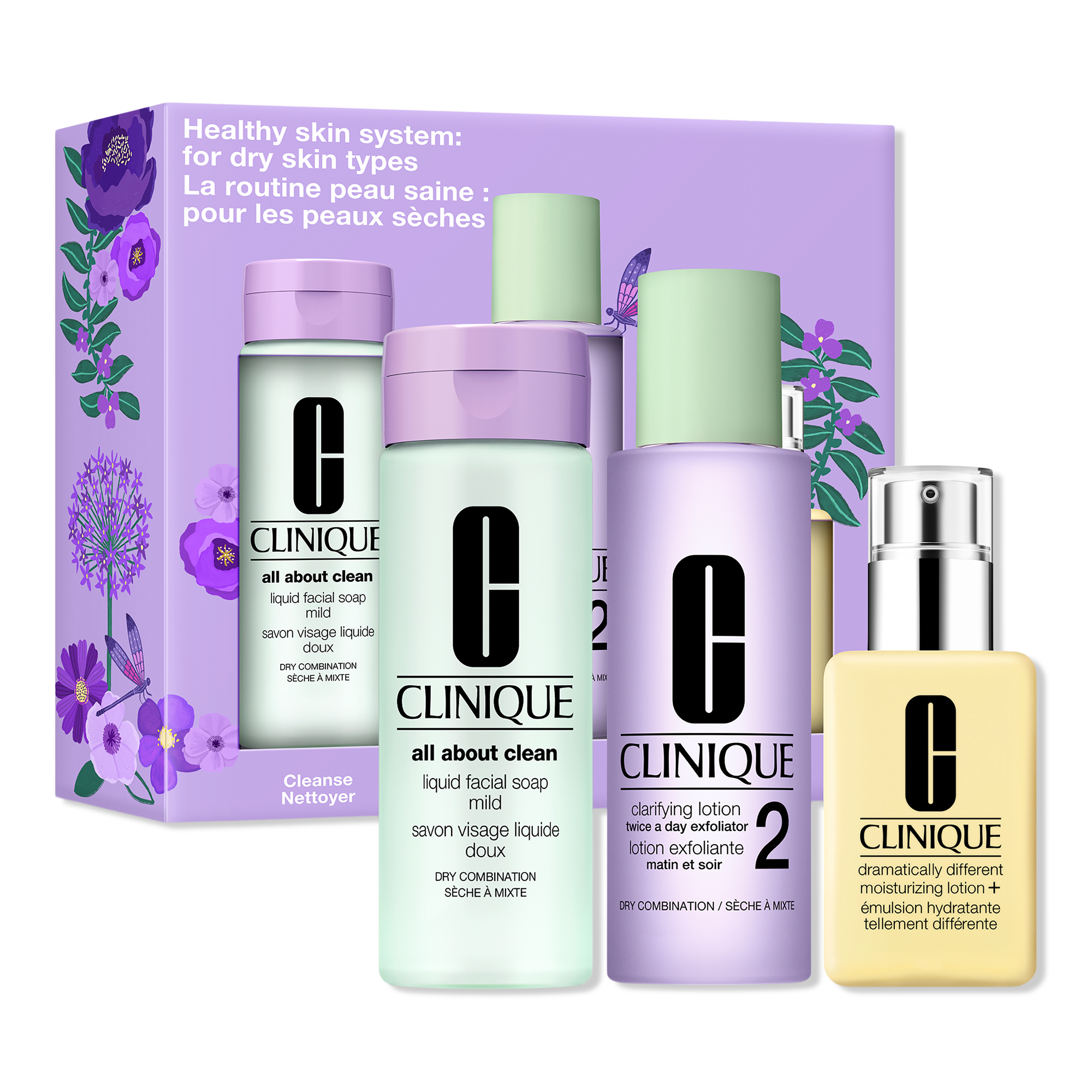 Clinique Healthy Skin 3-Step System: For Dry Combination Skin Skincare Gift Set #1