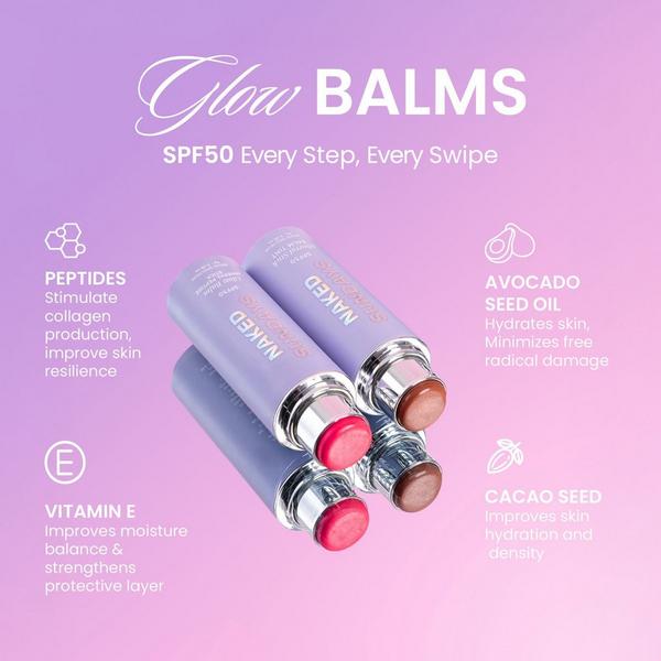 Naked Sundays Glow Balm Peptide Blush Stick SPF 50 #9