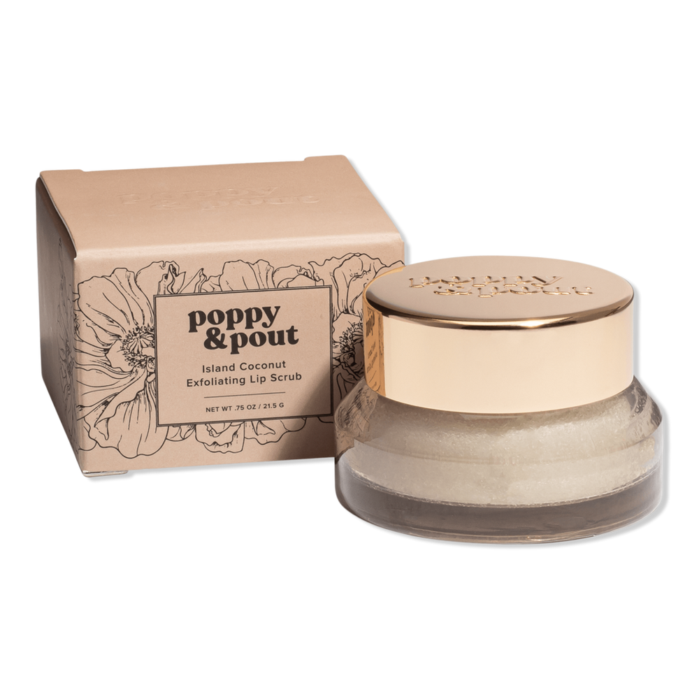Poppy & Pout Exfoliating Lip Scrub - Island Coconut