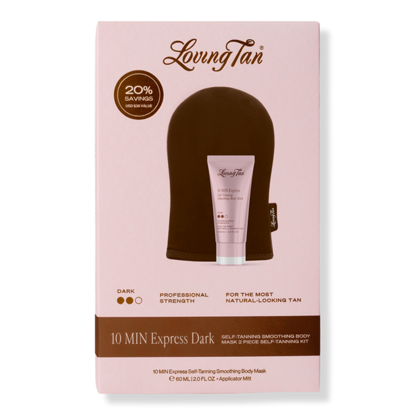 Loving Tan 10 MIN Express Dark Self-Tanning Smoothing Body Mask 2 Piece Kit #1