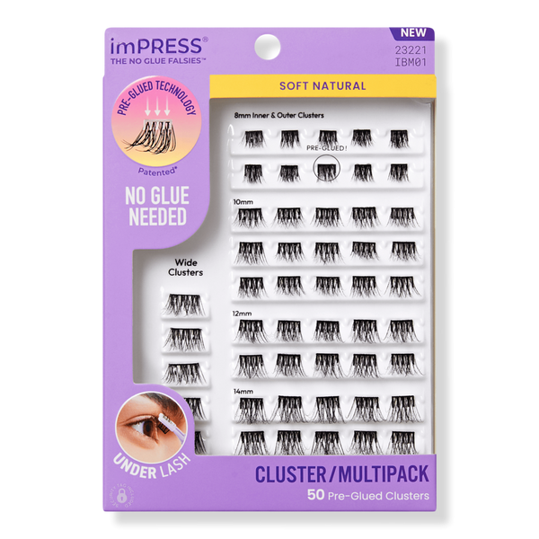 Kiss imPRESS Multipack Pre-Glued Lash Clusters Kit #1
