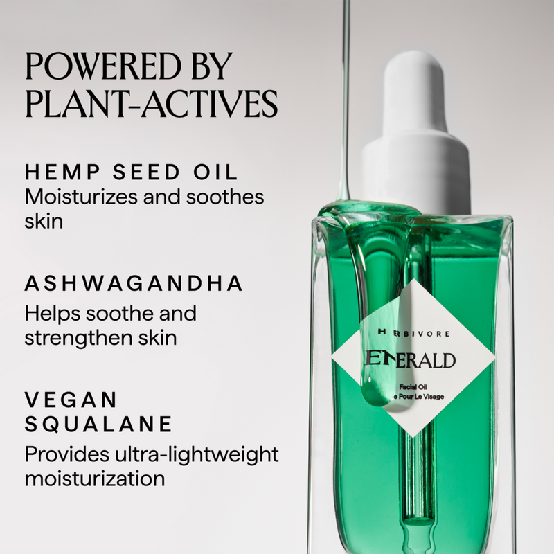 HERBIVORE - EMERALD Hemp Seed + Adaptogens Calming Facial Oil