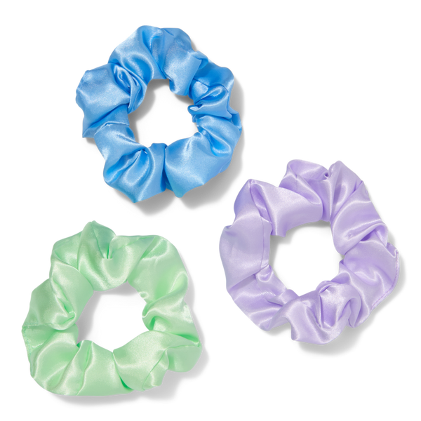 Sweet & Shimmer Satin Scrunchie Trio #2