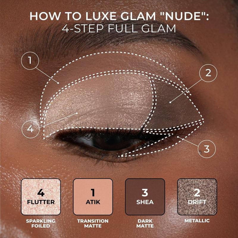 NATASHA DENONA - Nude LUXE GLAM COMPACT Quad Eyeshadow Palette