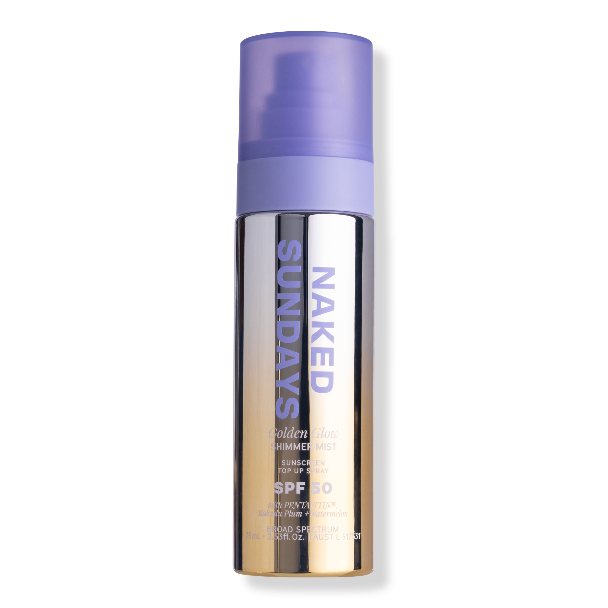 Naked Sundays SPF50 Golden Glow Glitter Sunscreen Spray #1