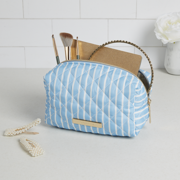 Tartan + Twine Large Blue Pinstripe Loaf Bag #5