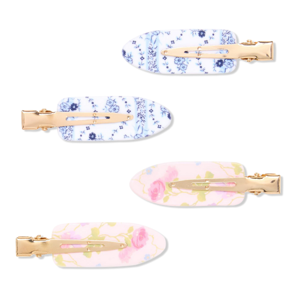 Wet Brush Wet Brush x Hill House Pink Flora and Blue Vine Stripe Creaseless Clips #1