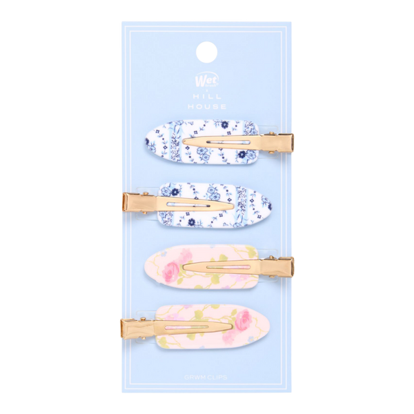 Wet Brush Wet Brush x Hill House Pink Flora and Blue Vine Stripe Creaseless Clips #2