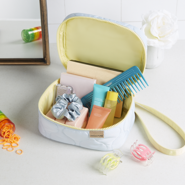 Tartan + Twine Blue Mini Train Case With Strap #4