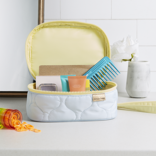 Tartan + Twine Blue Mini Train Case With Strap #5