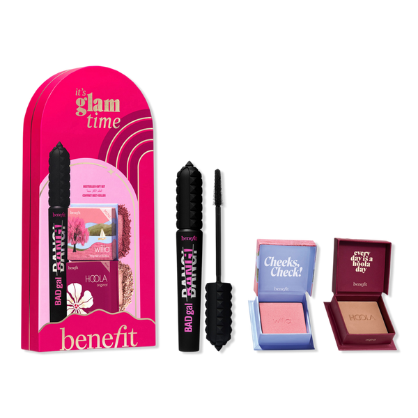 Benefit Cosmetics It’s Glam Time Mascara, Blush & Bronzer Makeup Set #1