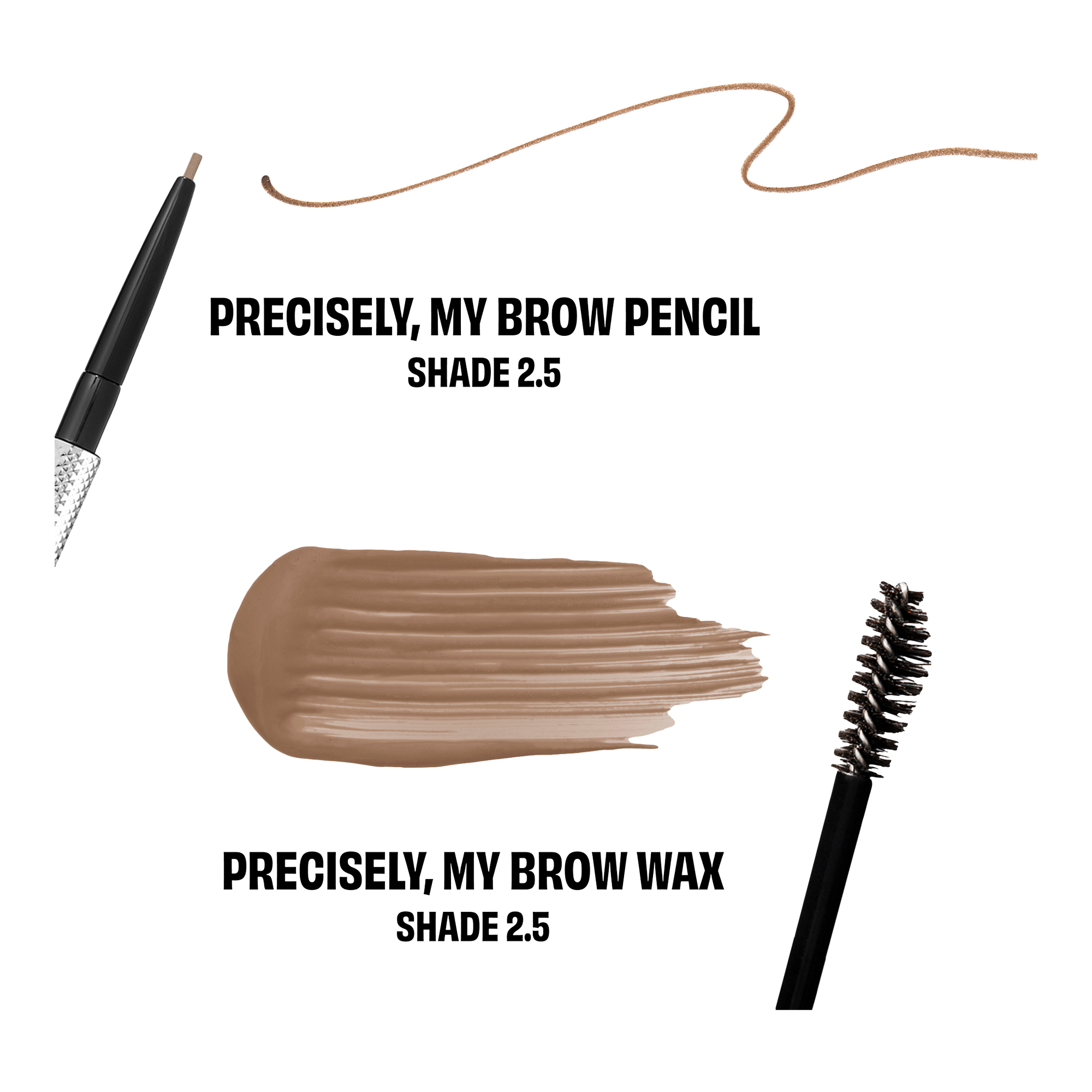 Набор для бровей Benefit Cosmetics Precisely, My Brow Power Duo: карандаш и гель, цвет: Shade 2.5 — фото 2