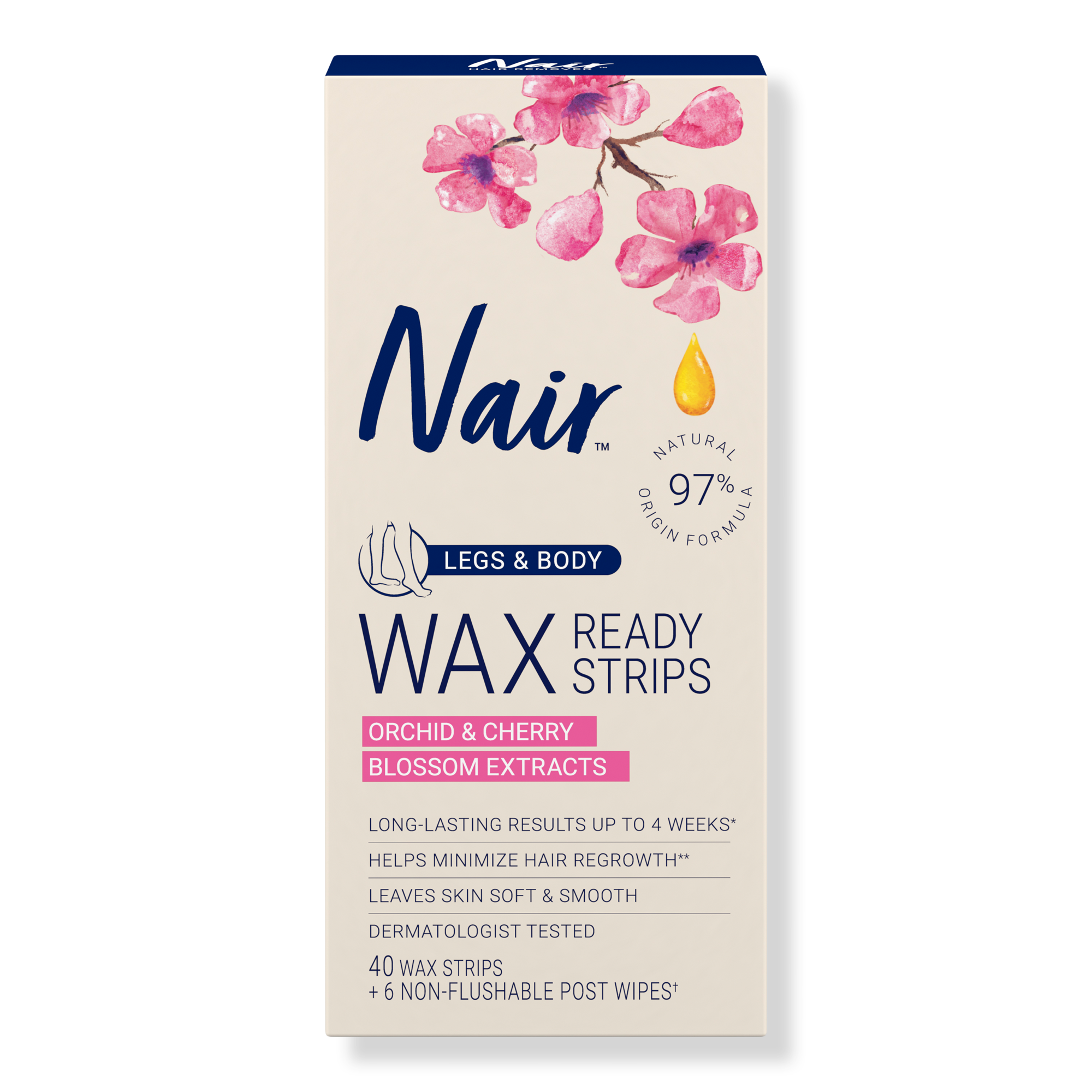 Nair Hair Remover Wax Ready Strips, Legs and Body #1