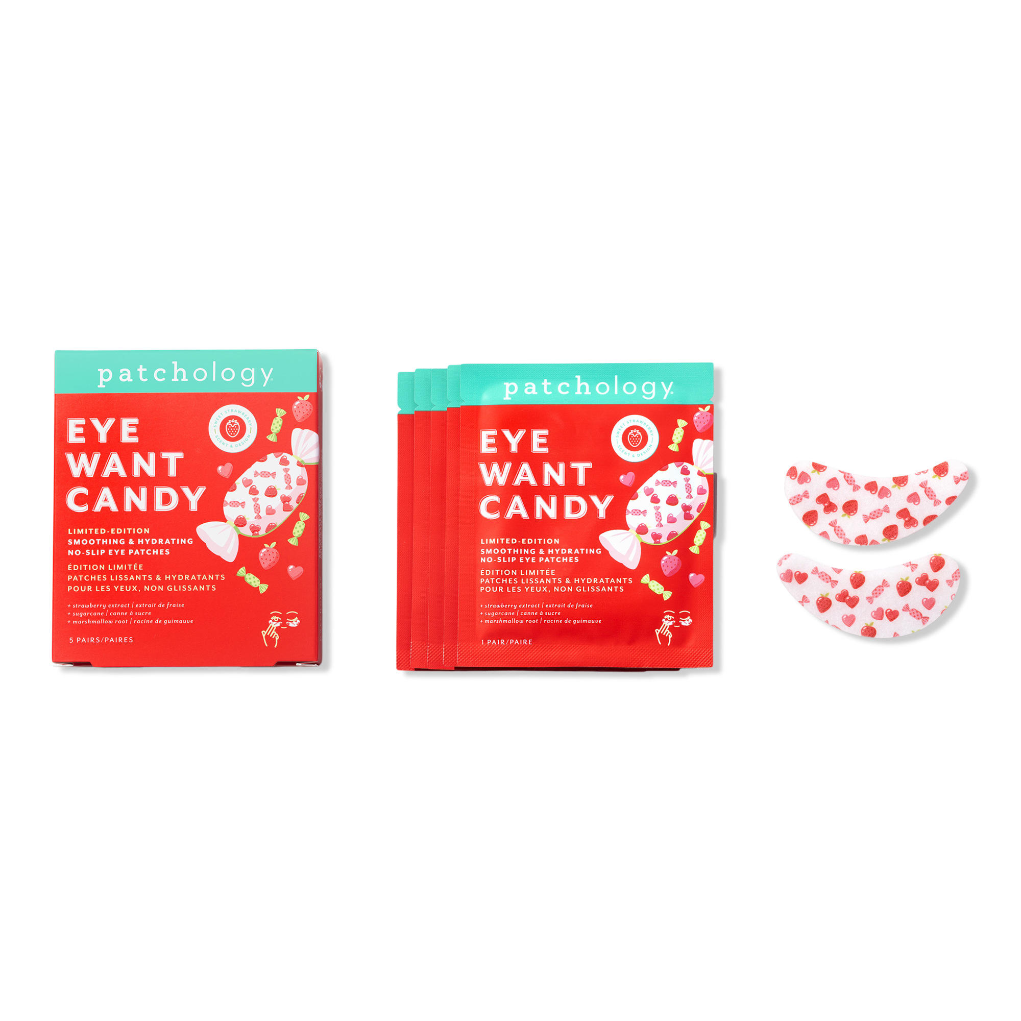 Patchology Eye Want Candy Smoothing & Hydrating No-Slip Eye Patches INTERNATIONAL SHIPPING