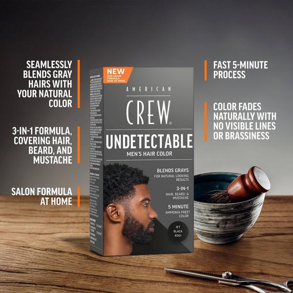 American Crew Undetectable Men's Hair Color Demi-Permanent Hair Dye #4