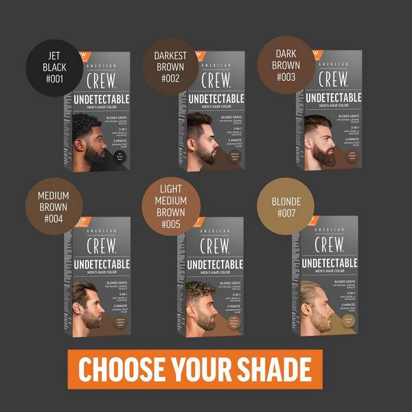 American Crew Undetectable Men's Hair Color Demi-Permanent Hair Dye #8