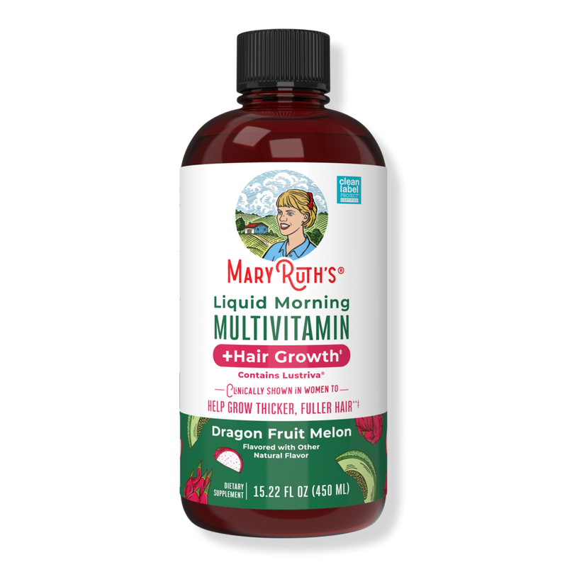 mary ruth glutathione Liquid Morning Multivitamin + Hair Growth Dragonfruit Melon Vegan Liquid Vitamins & Supplements
