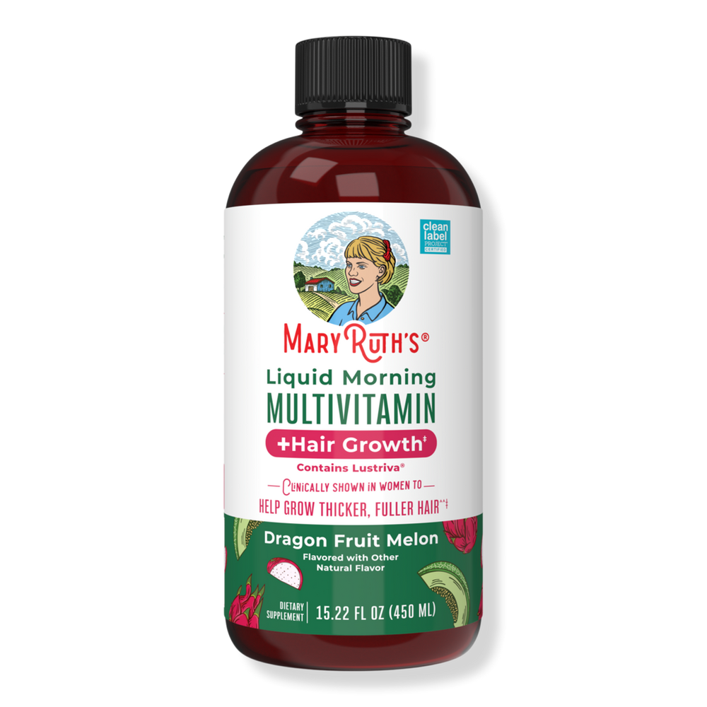 MaryRuth's Liquid Morning Multivitamin + Hair Growth Dragonfruit Melon