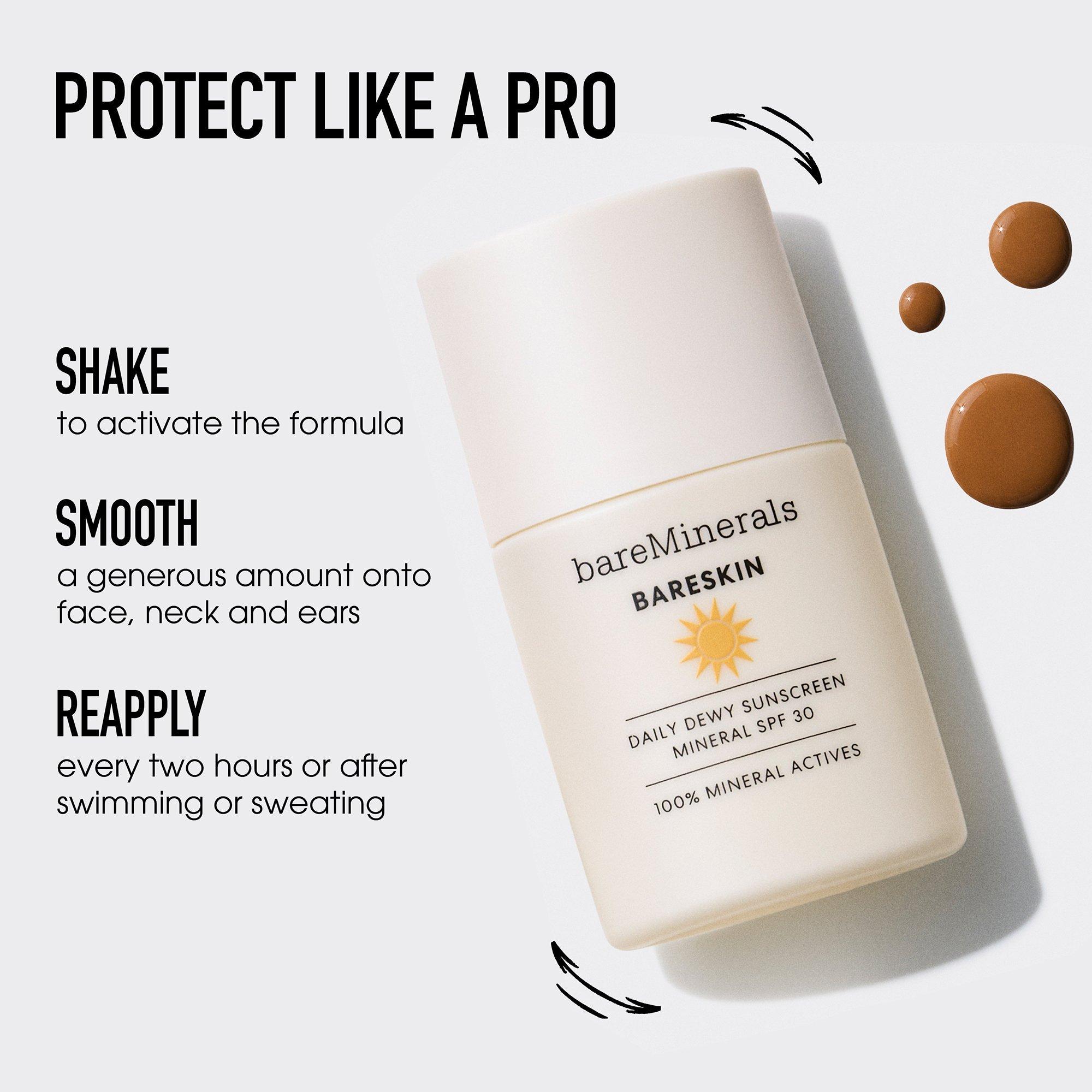 Минеральное солнцезащитное средство bareMinerals Bareskin Daily Dewy SPF 30, цвет: Sheer Deep — фото 7