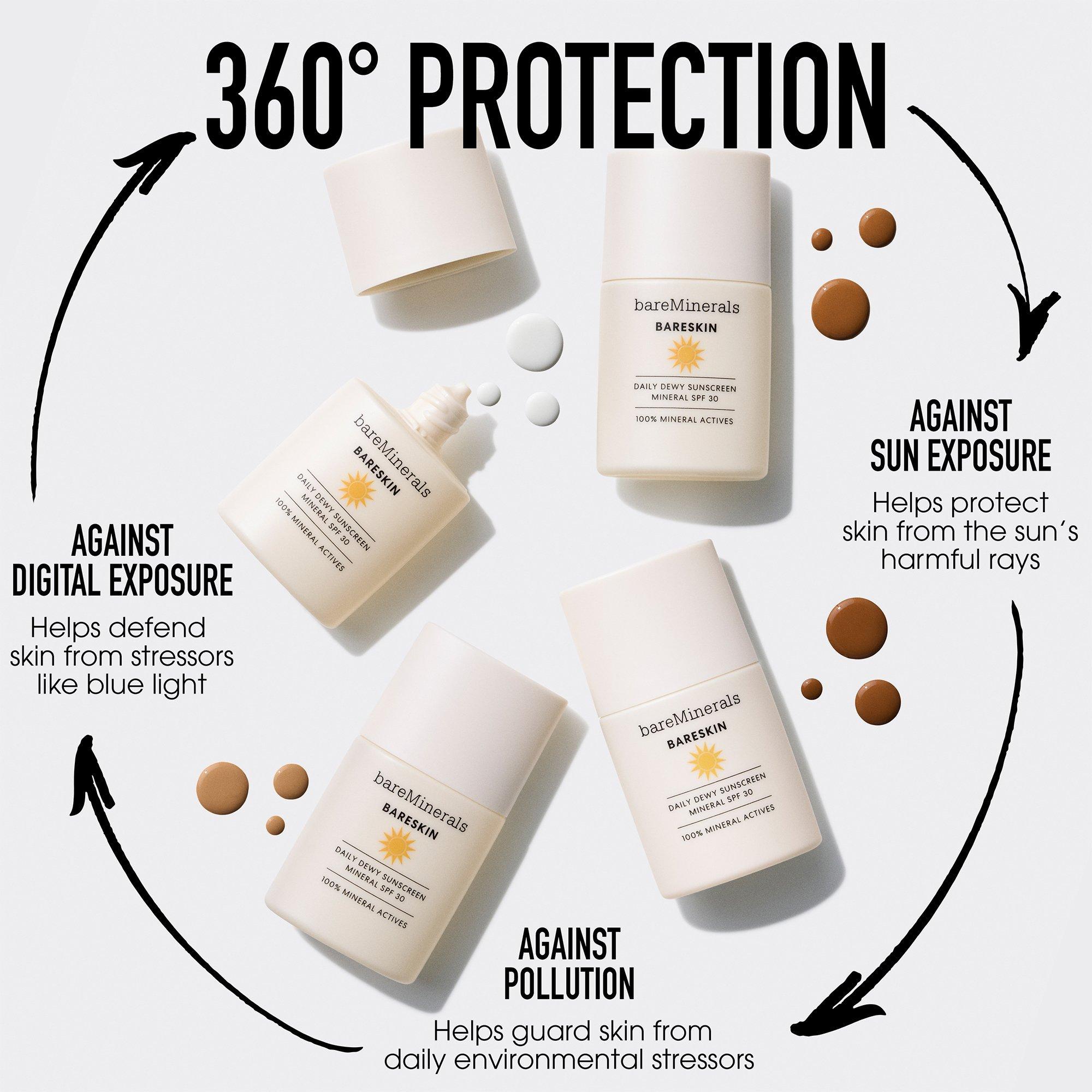 Минеральное солнцезащитное средство bareMinerals Bareskin Daily Dewy SPF 30, цвет: Sheer Deep — фото 8