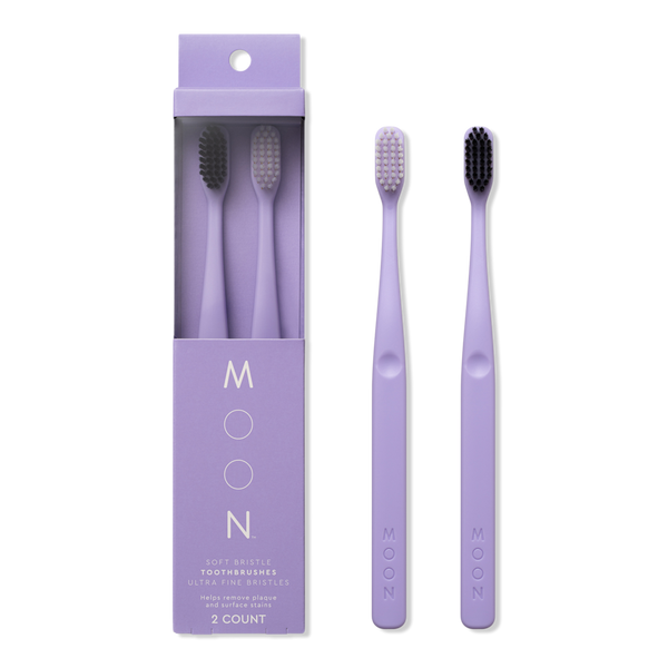Moon Soft Bristle Purple Toothbrush 2 Pack #1