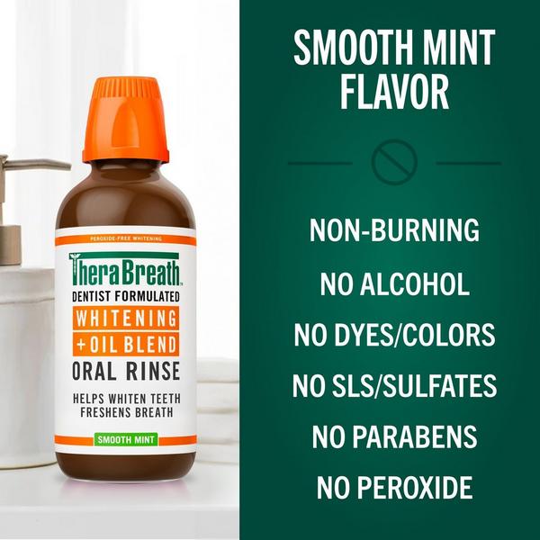 TheraBreath Whitening Oil Blend Oral Rinse Smooth Mint #2