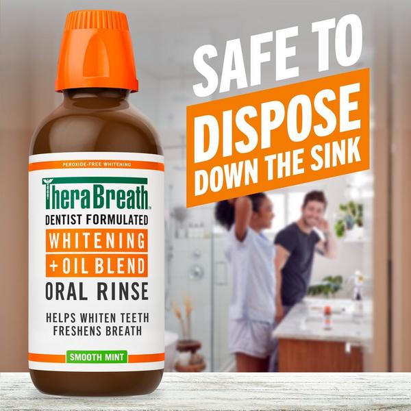TheraBreath Whitening Oil Blend Oral Rinse Smooth Mint #6