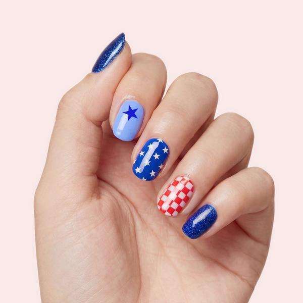 Dashing Diva GLOSS, Gel Nail Strips, Back To The USA #3