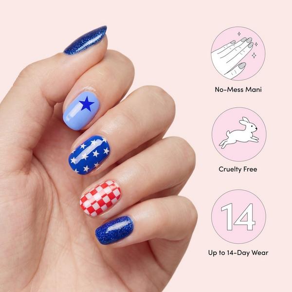 Dashing Diva GLOSS, Gel Nail Strips, Back To The USA #5