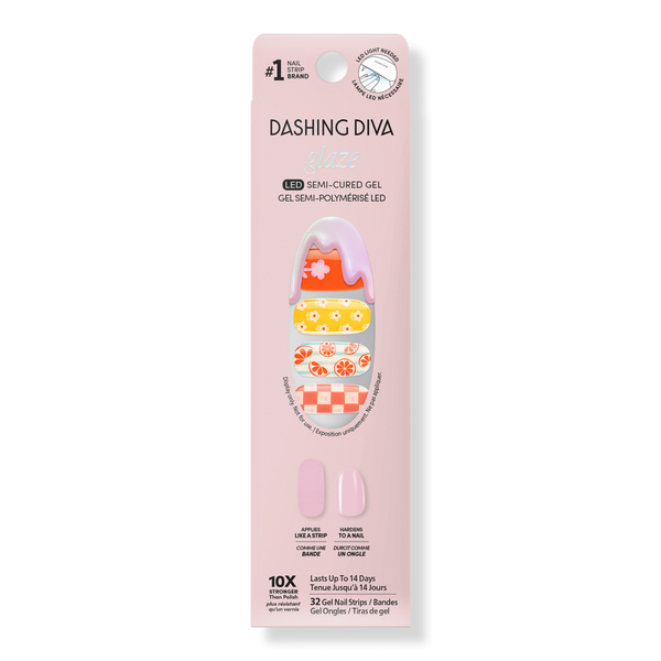 Dashing Diva GLAZE DESIGN, Semi-Cured Gel Nail Strips #1