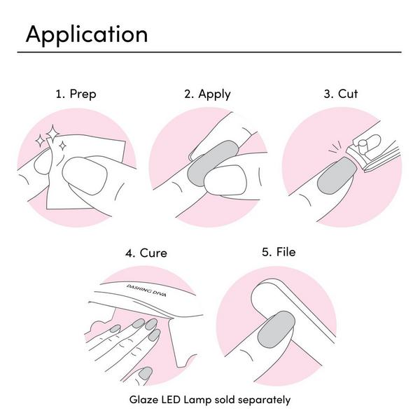 Dashing Diva GLAZE DESIGN, Semi-Cured Gel Nail Strips #4