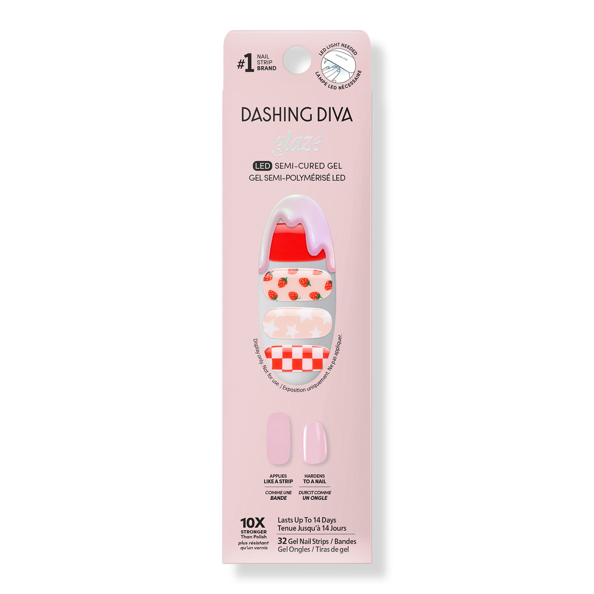 Dashing Diva GLAZE DESIGN, Semi-Cured Gel Nail Strips #1