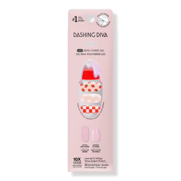 Dashing Diva GLAZE DESIGN, Semi-Cured Gel Nail Strips #1
