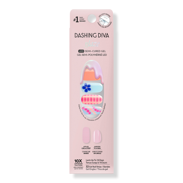 Dashing Diva GLAZE DESIGN, Semi-Cured Gel Nail Strips #1