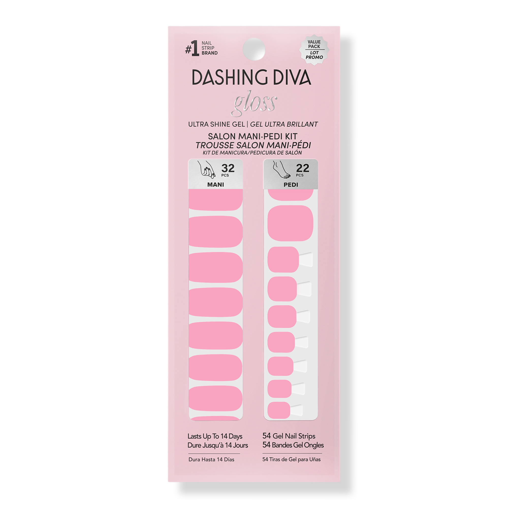 Dashing Diva GLOSS Mani/Pedi, Gel Nail Strips #1