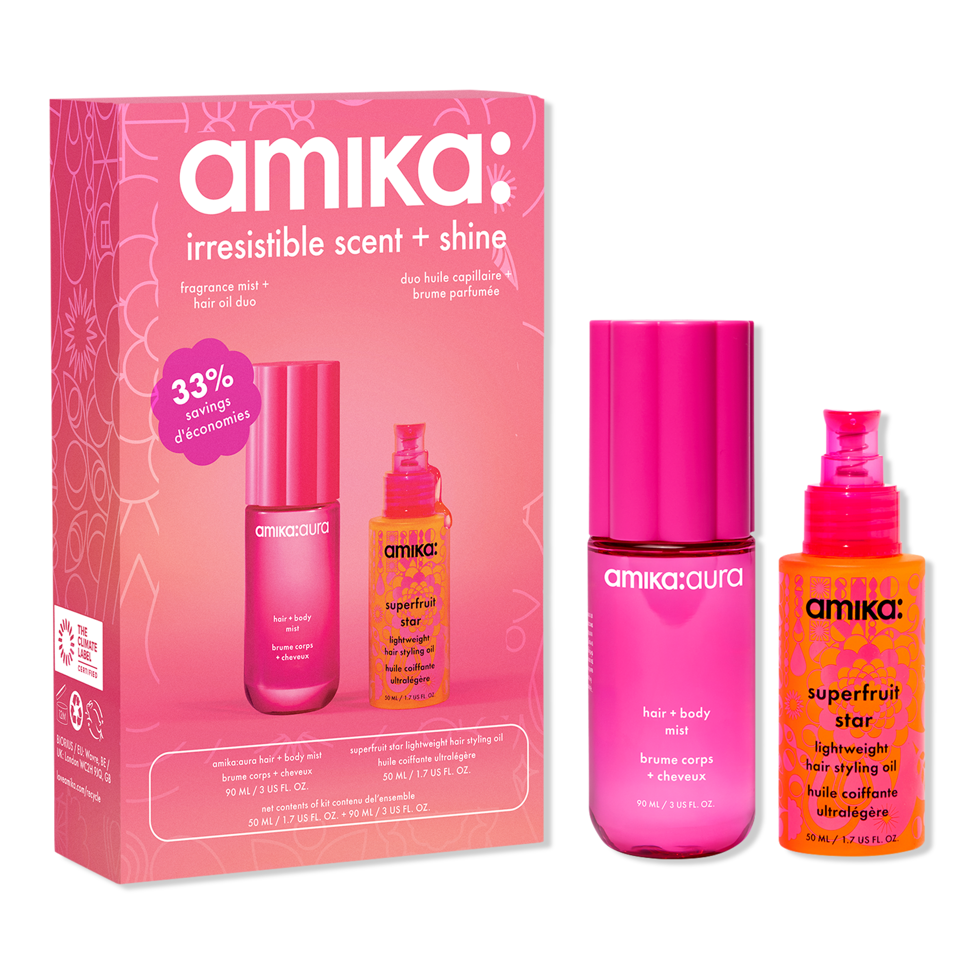 amika Irresistible Scent and Shine Fragrance Mist and Hair Oil Duo #1